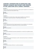 Chapter 2 Introduction To Radiologic And&NewLine;Imaging Sciences And Patient Care Updated&NewLine;Actual Questions With Correct Answers