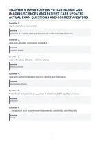 Chapter 5 Introduction To Radiologic And&NewLine;Imaging Sciences And Patient Care Updated&NewLine;Actual Exam Questions And Correct Answers