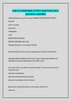 Nur 212 Endocrine System Questions With Accurate Answers