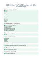 BSC 108 Exam 1 &vert; UPDATED Questions with 100&percnt;&NewLine;Verified Answers