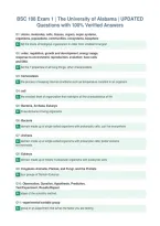 BSC 108 Exam 1 &vert; The University of Alabama &vert; UPDATED&NewLine;Questions with 100&percnt; Verified Answers