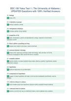 BSC 108 Yates Test 1 &vert; The University of Alabama &vert;&NewLine;UPDATED Questions with 100&percnt; Verified Answers&NewLine;