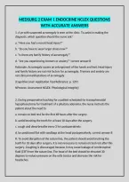 Medsurg 2 Exam 1 Endocrine Nclex Questions With Accurate Answers