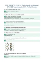 BSC 108 YATES EXAM 3 &vert; The University of Alabama &vert;&NewLine;UPDATED Questions with 100&percnt; Verified Answers