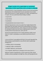 Mosby's Nclex Style Questions W&sol; Rationale&colon; Endocrine System Questions With Accurate Answers