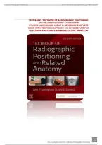 Test Bank for Textbook of Radiographic Positioning and Related Anatomy 11th Edition Lampignano Kendrick &vert; Updated MCQs with Answers &vert; Complete Chapters 1-20