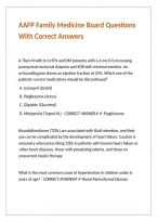 AAFP Family Medicine Board Questions With Correct Answers