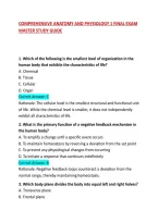 Comprehensive Anatomy And Physiology 1 Final Exam Master Study Guide 