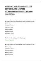 Anatomy And Physiology 7Th&NewLine;Edition Elaine N Marieb&NewLine;Comprehensive Questions And&NewLine;Solutions