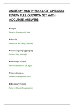 Anatomy And Physiology Openstax&NewLine;Review Full Question Set With&NewLine;Accurate Answers