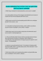 Pharm Reproductive System Ch35&sol;36 Questions With Accurate Answers