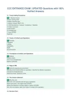 CCC ENTRANCE EXAM &vert; UPDATED Questions with 100&percnt;&NewLine;Verified Answers