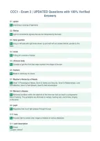 CCC1 - Exam 3 &vert; UPDATED Questions with 100&percnt; Verified&NewLine;Answers