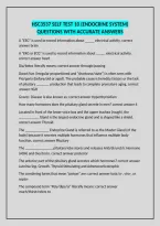 Hsc3537 Self Test 10 &lpar;Endocrine System&rpar; Questions With Accurate Answers
