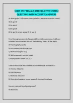 Nurs 3537 Female Reproductive System Questions With Accurate Answers