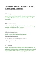 Lsus Mha 706 Final Lord Key Concepts&NewLine;And Practice Questions&NewLine;