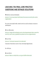 Lsus Mha 706 Final Lord Practice&NewLine;Questions And Detailed Solutions&NewLine;