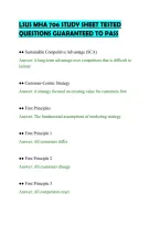 Lsus Mha 706 Study Sheet Tested&NewLine;Questions Guaranteed To Pass&NewLine;