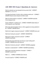  BIO 181 ASU Exam Study Guide &vert; Practice Questions & Exam Review 2026&sol;2027