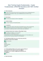 Epic Training Cogito Fundamentals&comma; &colon; Cogito&NewLine;Fundamentals &vert; UPDATED Questions with 100&percnt; Verified&NewLine;Answers&NewLine;