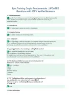 Epic Training Cogito Fundamentals &vert; UPDATED&NewLine;Questions with 100&percnt; Verified Answers