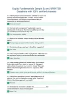 Cogito Fundamentals Sample Exam &vert; UPDATED&NewLine;Questions with 100&percnt; Verified Answers&NewLine;