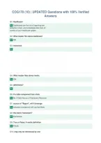Package deal For COG170  EXAMS all with UPDATED Questions and 100&percnt; Verified Answers