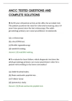 Ancc Tested Questions And&NewLine;Complete Solutions