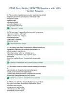 CPHQ Study Guide &vert; UPDATED Questions with 100&percnt;&NewLine;Verified Answers