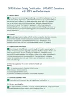 CPPS Patient Safety Certification &vert; UPDATED Questions&NewLine;with 100&percnt; Verified Answers