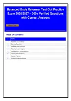 Balanced Body Reformer Test Out Practice Exam 2026&sol;2027 &ndash; 300&plus; Verified Questions with Correct Answers