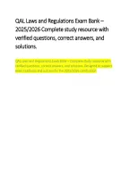 QAL Laws & Regulations Study Guide 2026&sol;2027