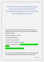 RN ATI PEDIATRIC Proctored Retake Test Bank 2 Actual Exam Newest &sol; RN ATI PEDIATRIC Proctored Retake Preparation &sol;RN ATI PEDIATRIC Proctored Retake Practice Exam