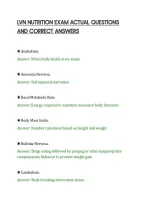 Lvn Nutrition Exam Actual Questions&NewLine;And Correct Answers