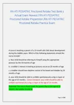RN ATI PEDIATRIC Proctored Retake Test Bank 3 &NewLine;Actual Exam Newest &sol; RN ATI PEDIATRIC &NewLine;Proctored Retake Preparation &sol;RN ATI PEDIATRIC &NewLine;Proctored Retake Practice Exam 