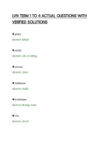 Lvn Term 1 To 4 Actual Questions With&NewLine;Verified Solutions&NewLine;