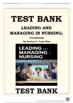 Leading and Managing in Nursing&comma; 7th Edition by Yoder-Wise TEST BANK