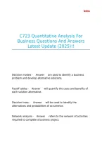 C723 Quantitative Analysis &vert; Questions&comma; Answers & Study Guide &vert; 2026&sol;2027