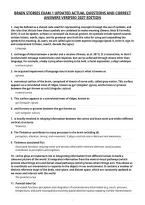 Brain Stories Exam 1 Updated Actual Questions And Correct&NewLine;Answers Verified 2027 Edition