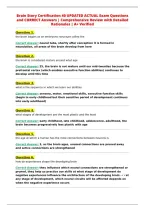 Brain Story Certification 40 UPDATED ACTUAL Exam Questions&NewLine;and CORRECT Answers &vert; Comprehensive Review with Detailed&NewLine;Rationales &vert; A&plus; Verified