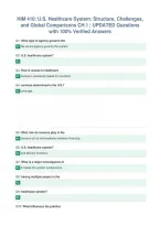 HIM 410&colon; U&period;S&period; Healthcare System&colon; Structure&comma; Challenges&comma;&NewLine;and Global Comparisons CH&period;1 &vert; UPDATED Questions&NewLine;with 100&percnt; Verified Answers
