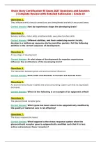 Brain Story Certification 95 Exam 2027 Questions and Answers&NewLine;&vert; Complete Review with Detailed Rationales &vert; Grade A&plus;