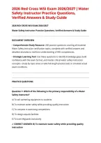 2026 Red Cross WSI Exam 2026&sol;2027 &vert; Water Safety Instructor Practice Questions&comma; Verified Answers & Study Guide