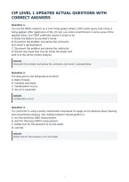 Cip Level 1 Updated Actual Questions With&NewLine;Correct Answers