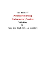 Psychiatric Nursing&colon; Contemporary Practice&comma; 8th Edition &mdash; Complete Test Bank &lpar;Mary Ann Boyd & Rebecca Luebbert&rpar;&NewLine;