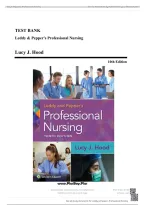 Test Bank - Realities of Canadian Nursing&colon; Professional&comma; Practice&comma; and Power Issues&comma; 5th Edition &lpar;McDonald&comma; 2019&rpar;&comma; Chapter 1-26 &vert; All Chapters