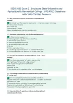 ISDS 3130 Exam 2 &vert; Louisiana State University and&NewLine;Agricultural & Mechanical College &vert; UPDATED Questions&NewLine;with 100&percnt; Verified Answers