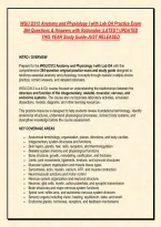 WGU D312 &ndash; Anatomy & Physiology I Objective Assessment &lpar;OA&rpar; Preparation Exam &vert; Verified Questions with Detailed Answers and Rationales &vert; Brand New Edition
