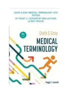 Test Bank for Quick & Easy Medical Terminology 10th Edition by Peggy C&period; Leonard