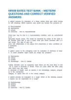 Nr509 Bates Test Bank &ndash; Midterm Questions And Correct Verified Answers